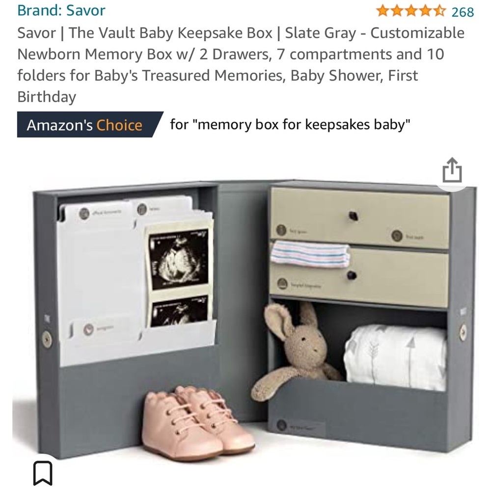Baby keepsake box - brand new!